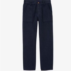 Herringbone Navy Pants